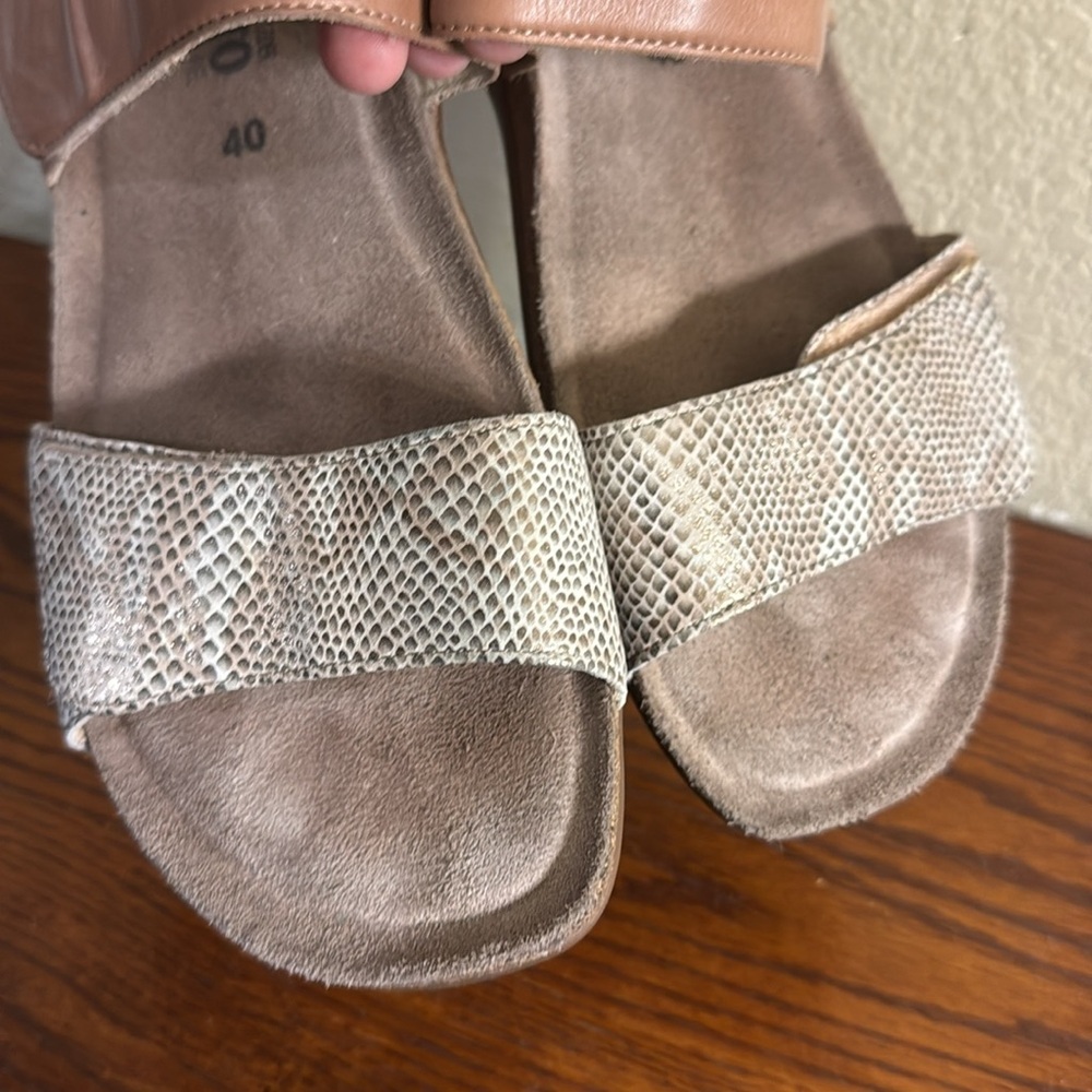 Mephisto Brown and Cream Sandals 40 - Picture 8 of 10